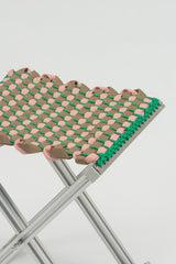 MAZHA Stool/ Tan + Powder Pink