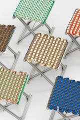 MAZHA Stool/ Electric Blue + Slate