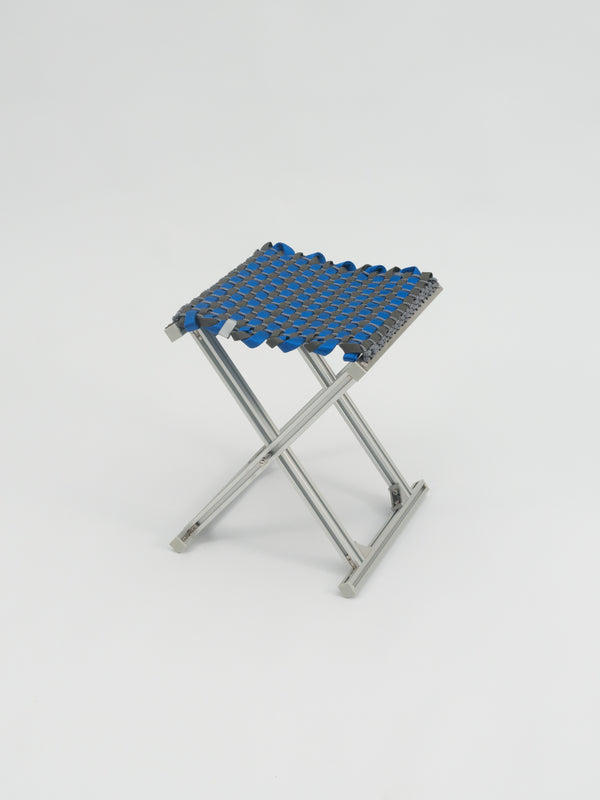MAZHA Stool/ Electric Blue + Slate